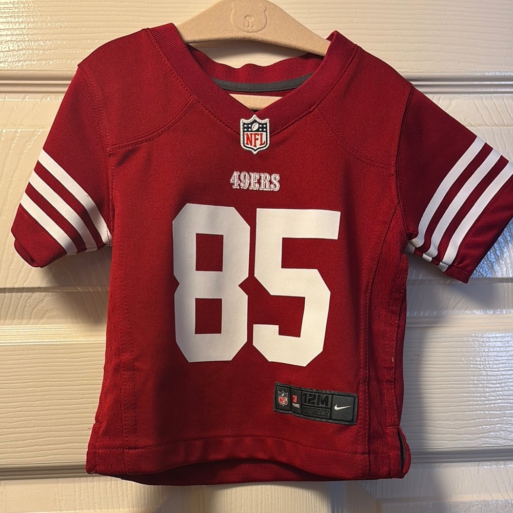 Nike Red and White 49ers George Kittle Jersey